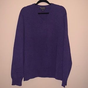 Brooks Brothers 3-ply Scottish cashmere purple sweater size Extra Large